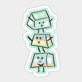 Chibi Ice Cubes Sticker